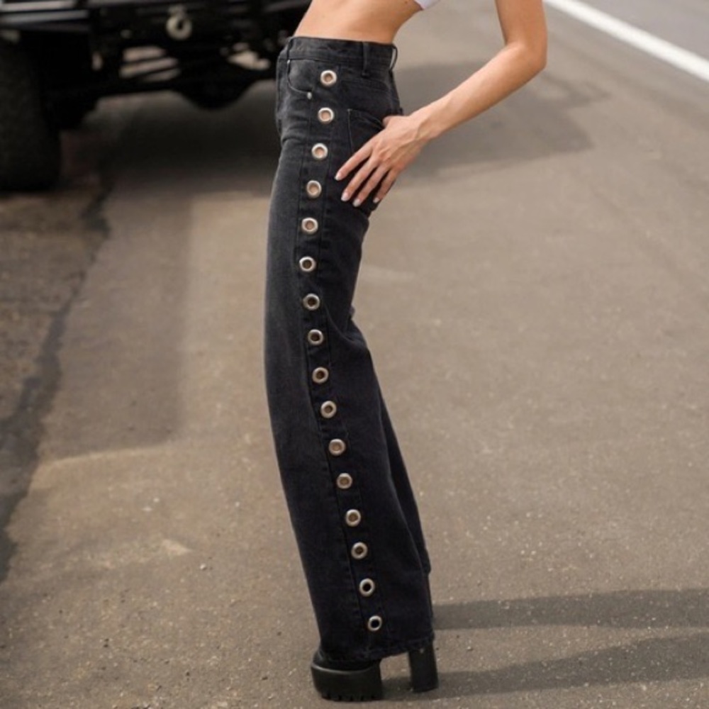 Revice denim super 80’s holey grail black jeans, size 23